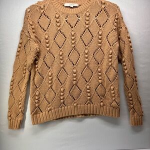 LOFT Textured Knit Tan Sweater